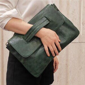 Women Handbags PU Leather Large Capacity Green
